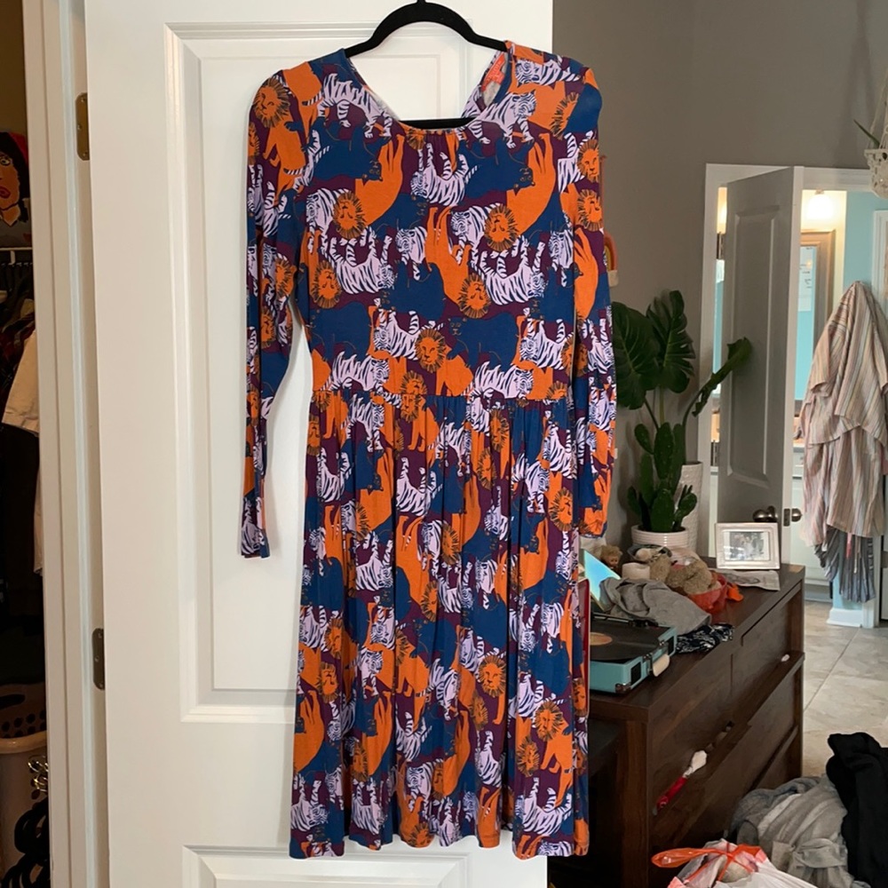 ModCloth cotton jungle dress- lightly worn- large